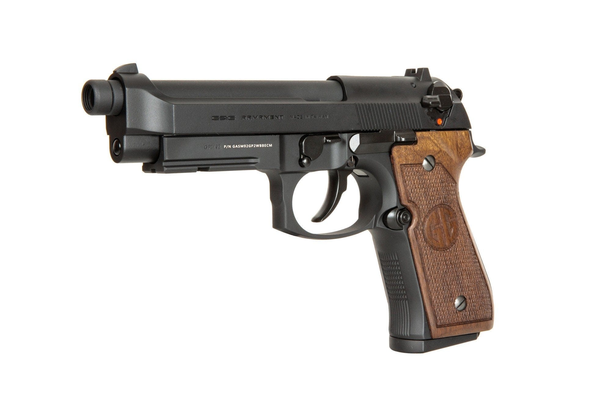 GPM92 GP2 pistola replica impugnatura in noce - nero