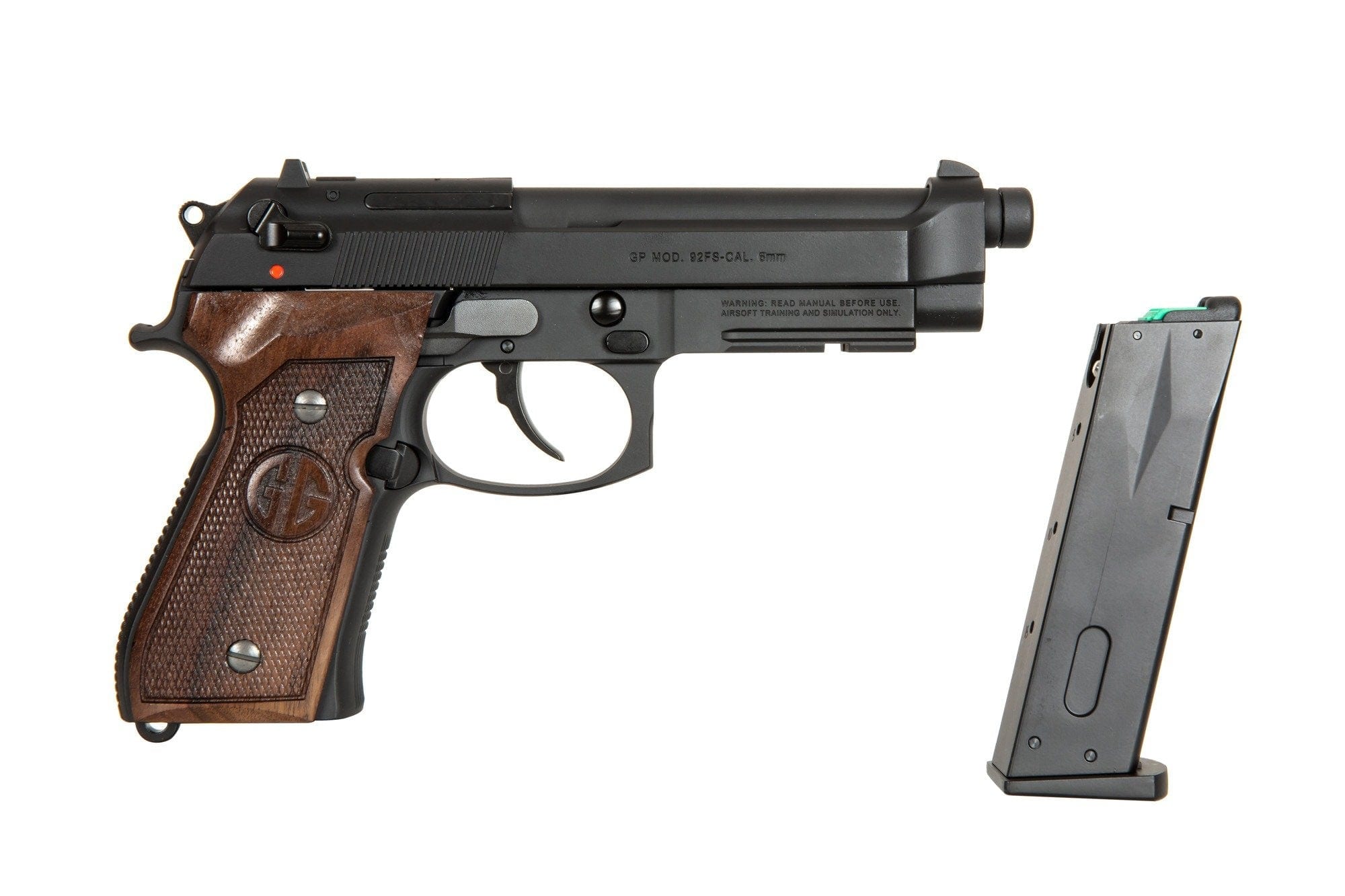 GPM92 GP2 pistol replica walnut grip - black