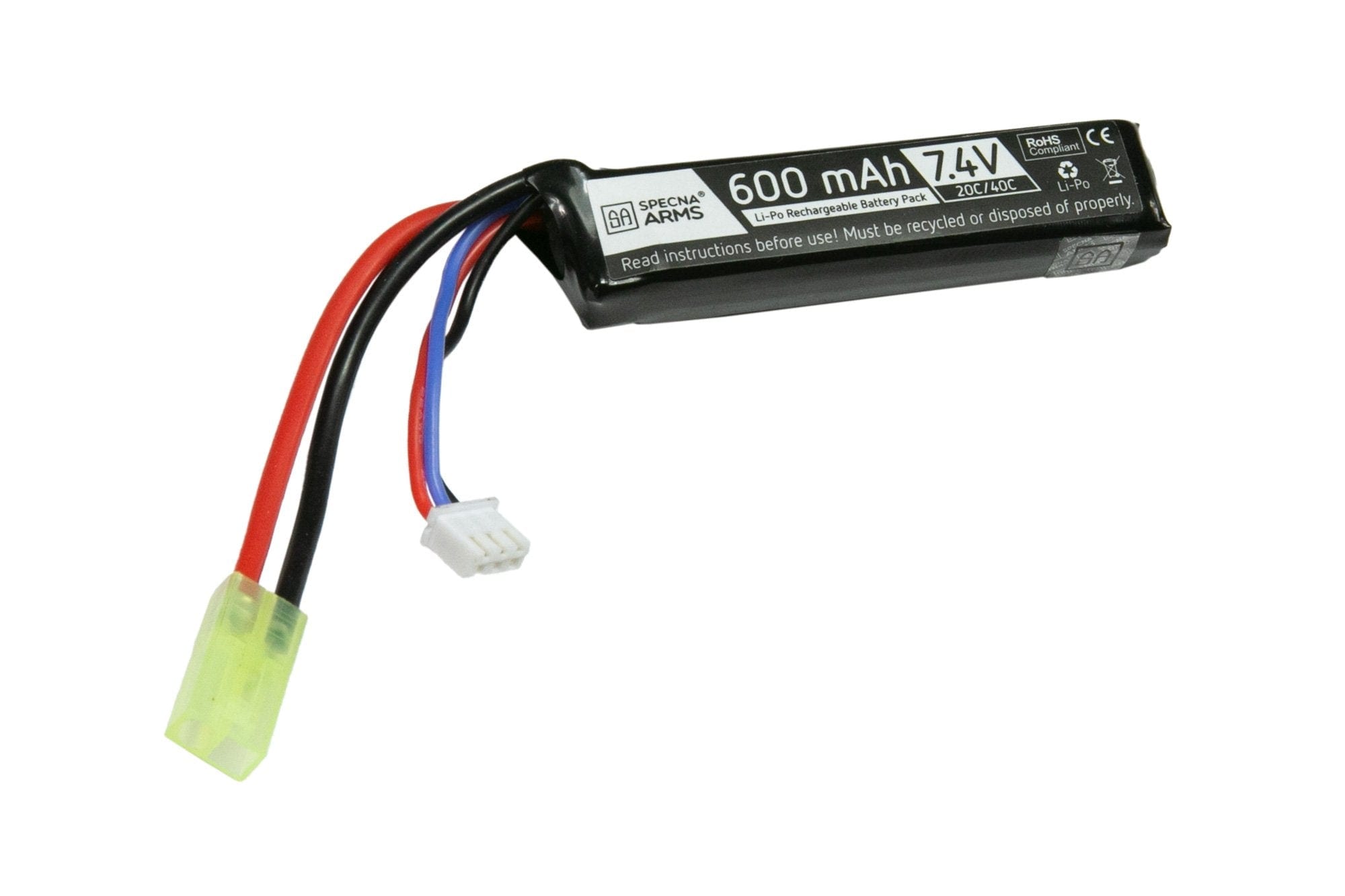 LiPo 11,1V 600mAh 20/40C Battery for PDW – Tamiya mini by Specna Arms on Airsoft Mania Europe