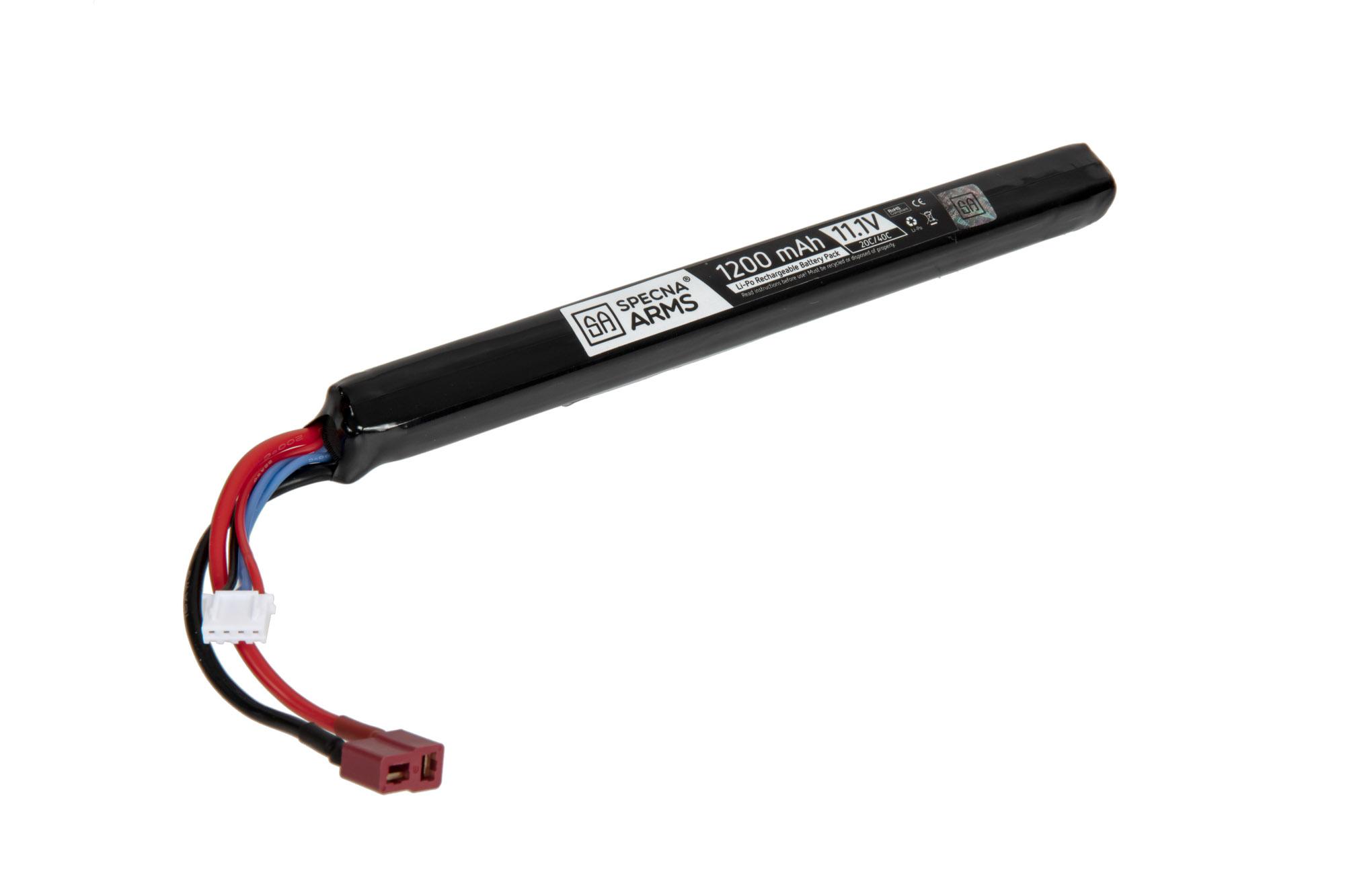 LiPo 11.1V 1200mAh 20C/40C Battery - T-Connect (Deans)