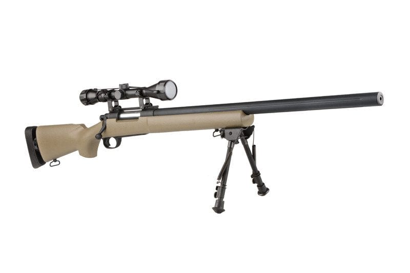 SW-04J Upgraded M24 Army Sniper Rifle mit Zielfernrohr und Zweibein – hellbraun