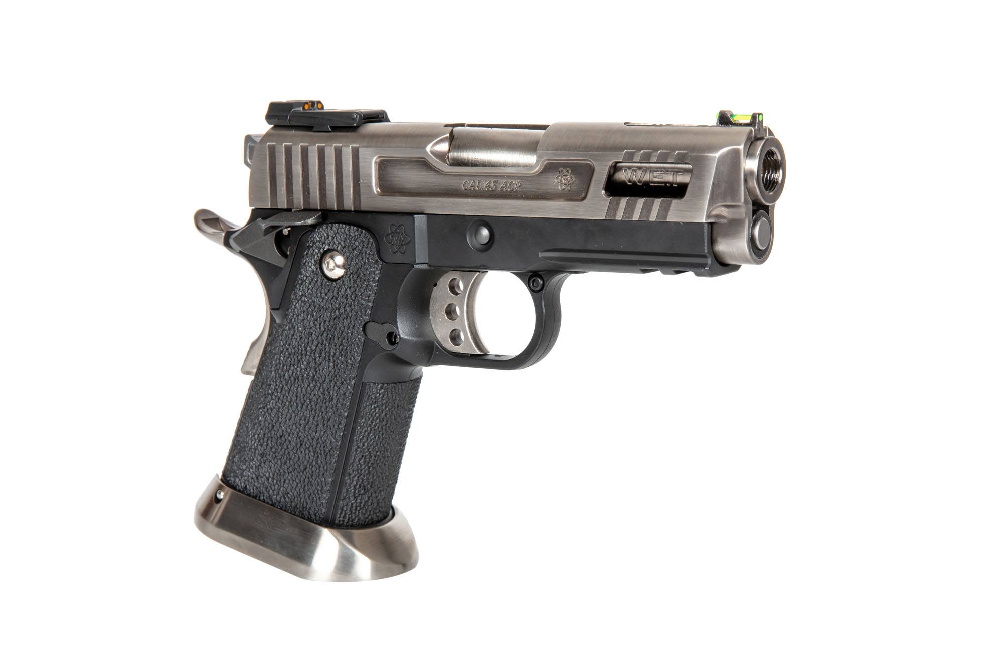 Hi-Capa 3.8 Force “Velociraptor” (Full Auto) Pistol Replica - Silver by WE on Airsoft Mania Europe