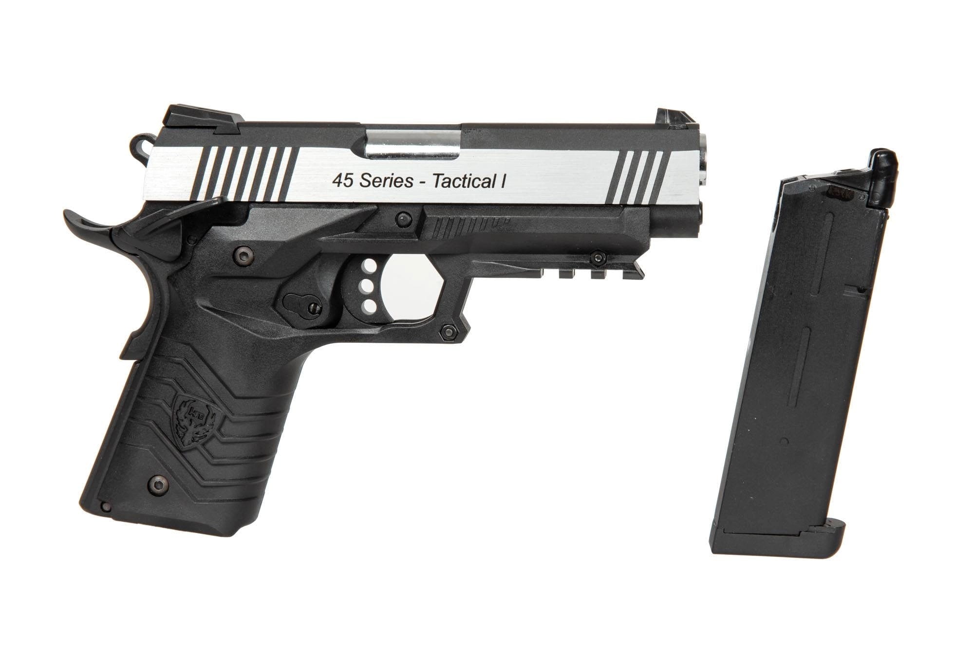 Gas blowback airsoft pistol HG-171 - black and silver