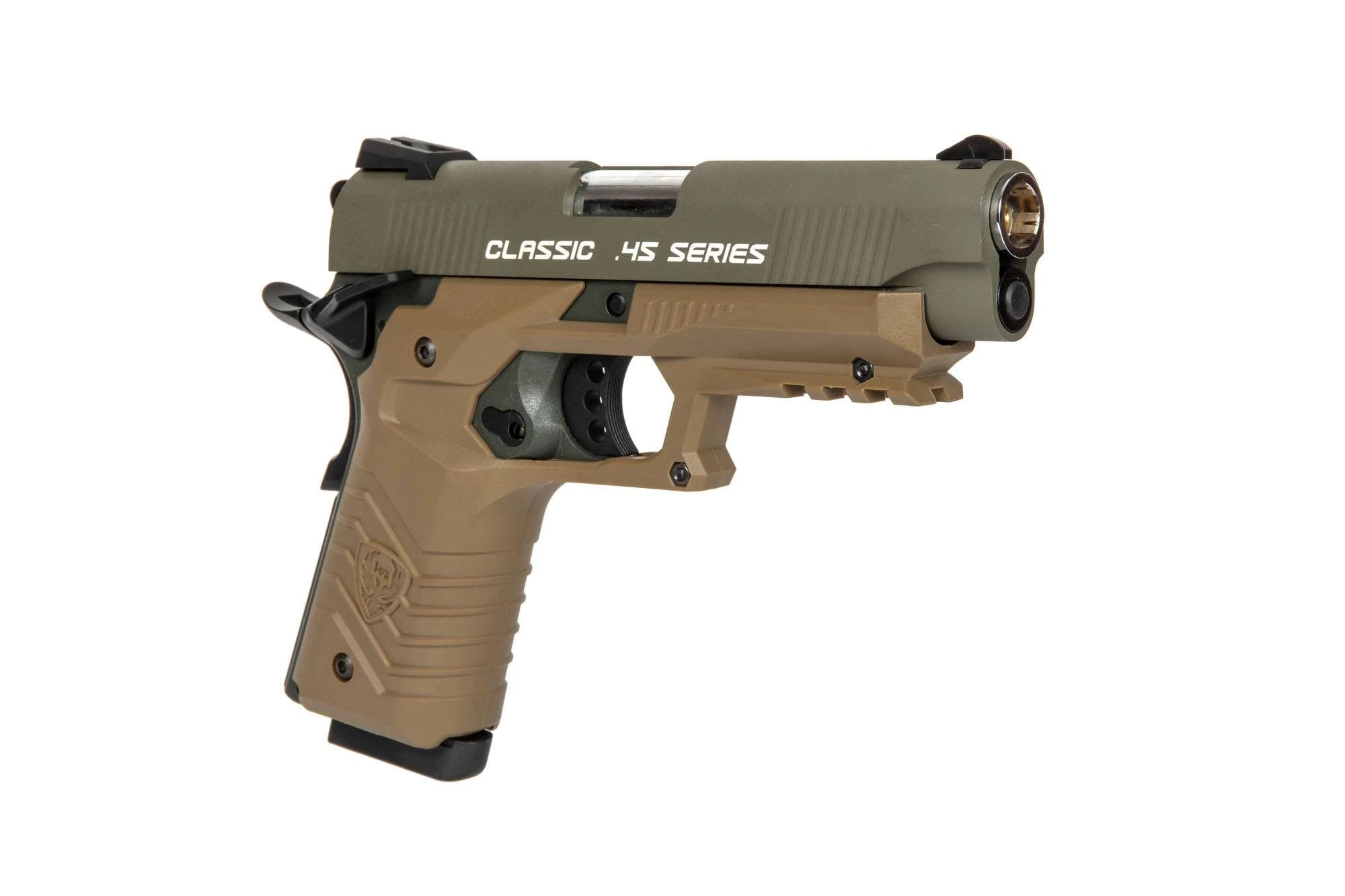 Gas-Blowback-Airsoft-Pistole HG-172 Olive Drab and Tan