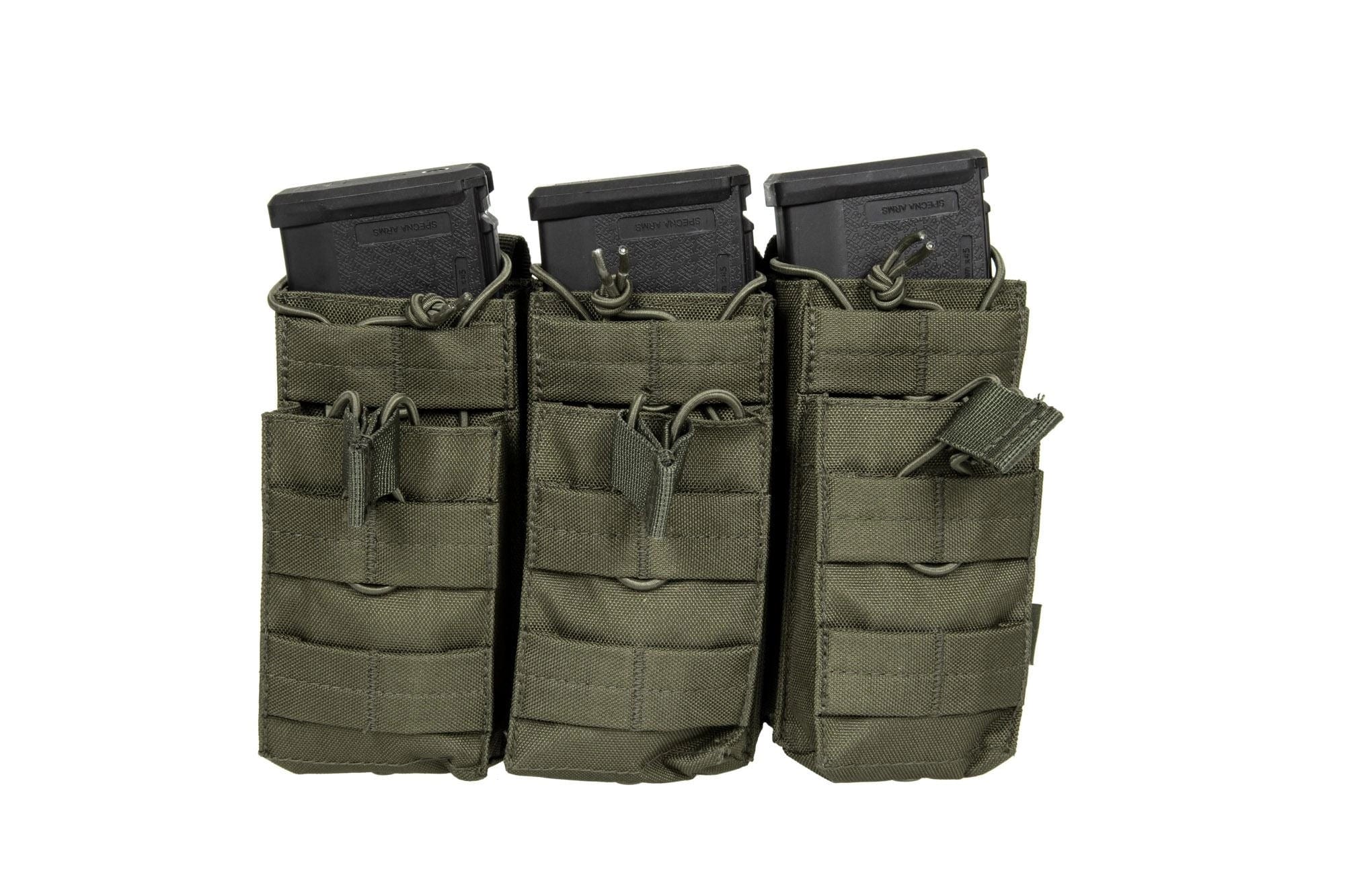 Pochette chargeur triple duo type M4/M16 - olive
