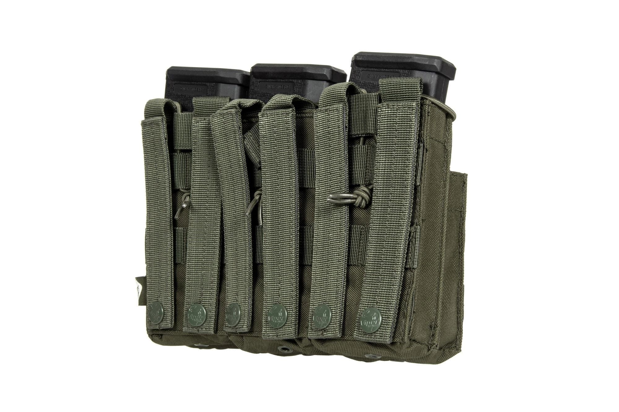 Pochette chargeur triple duo type M4/M16 - olive