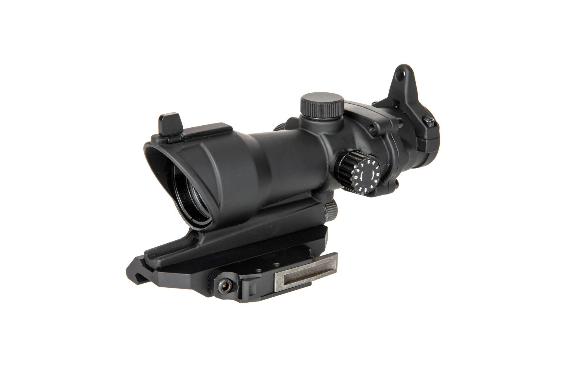 ACOG Style 4x32 Scope Replica with Killflash Cover, Lighting and QD V2 Mount - Black