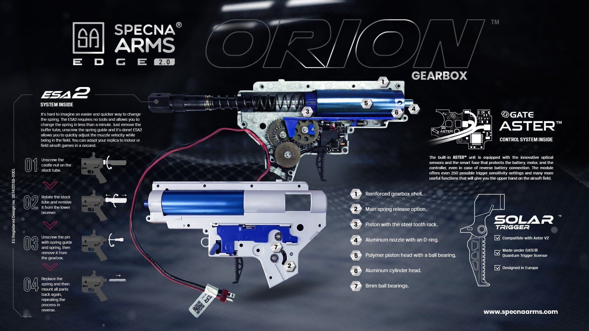 RRA SA-E03 EDGE ™ 2.0 Carbine Replica - Black by Specna Arms on Airsoft Mania Europe