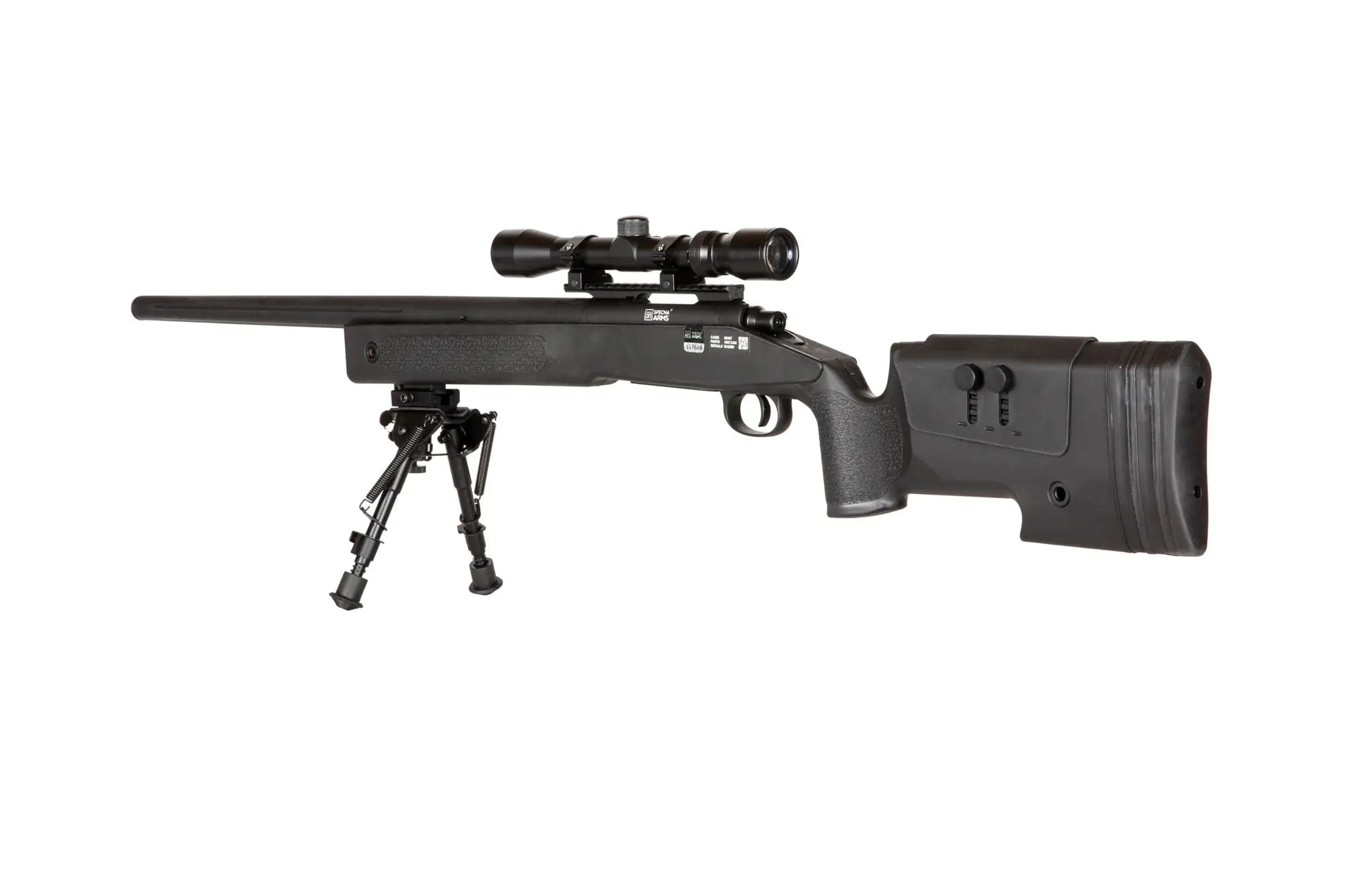 SA-S02 CORE High Velocity Sniper Rifle + Scope and Bipod - Black