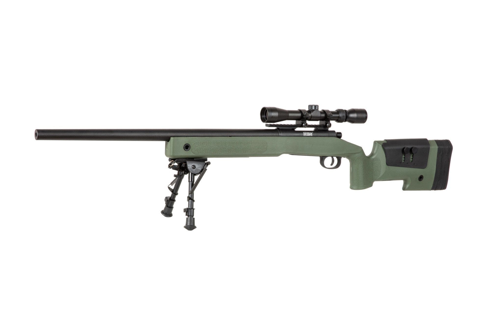 SA-CORE ™ S02 High Velocity Replica Sniper Rifle with Scope and Bipod - olive by Specna Arms on Airsoft Mania Europe