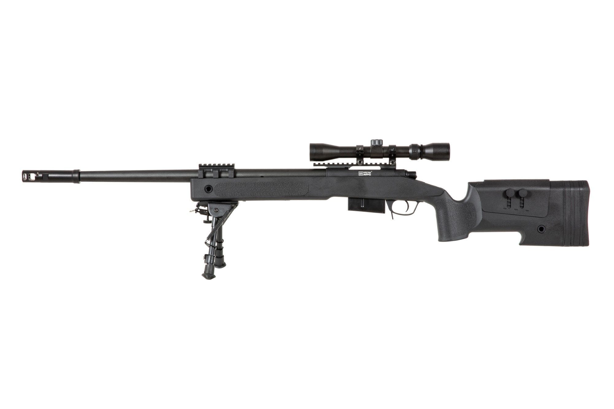 SA-S03 CORE™ High Velocity Sniper Rifle Replica with Scope and Bipod - black