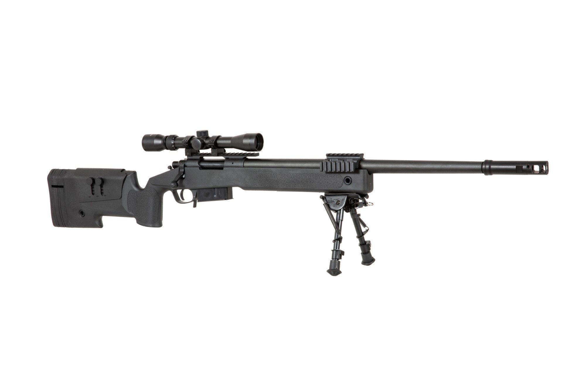 SA-CORE ™ S03 High Velocity Replica Sniper Rifle with Scope and Bipod - Black by Specna Arms on Airsoft Mania Europe