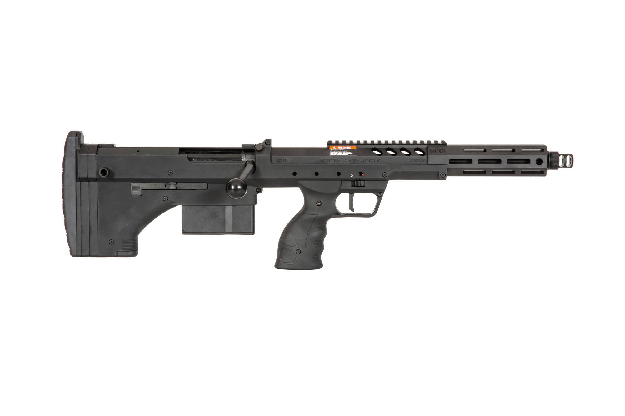 Desert Tech SRS-A2/M2 Covert 16* Sniper Rifle (Right-Handed) Black by Silverback Airsoft on Airsoft Mania Europe