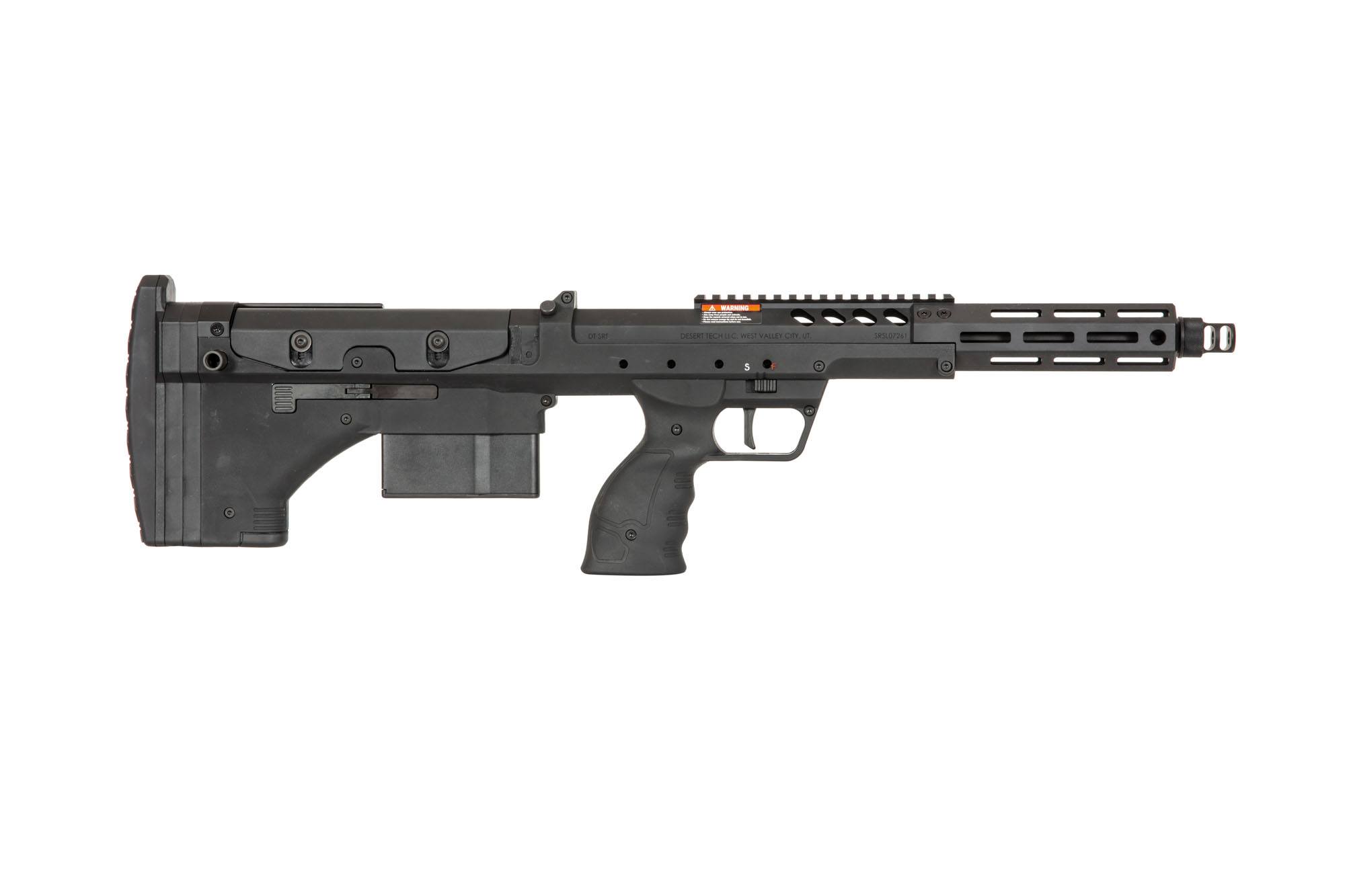 SRS-A2/M2 Covert 16* (Left-Handed) Desert Tech Sniper Rifle - Black by Silverback Airsoft on Airsoft Mania Europe