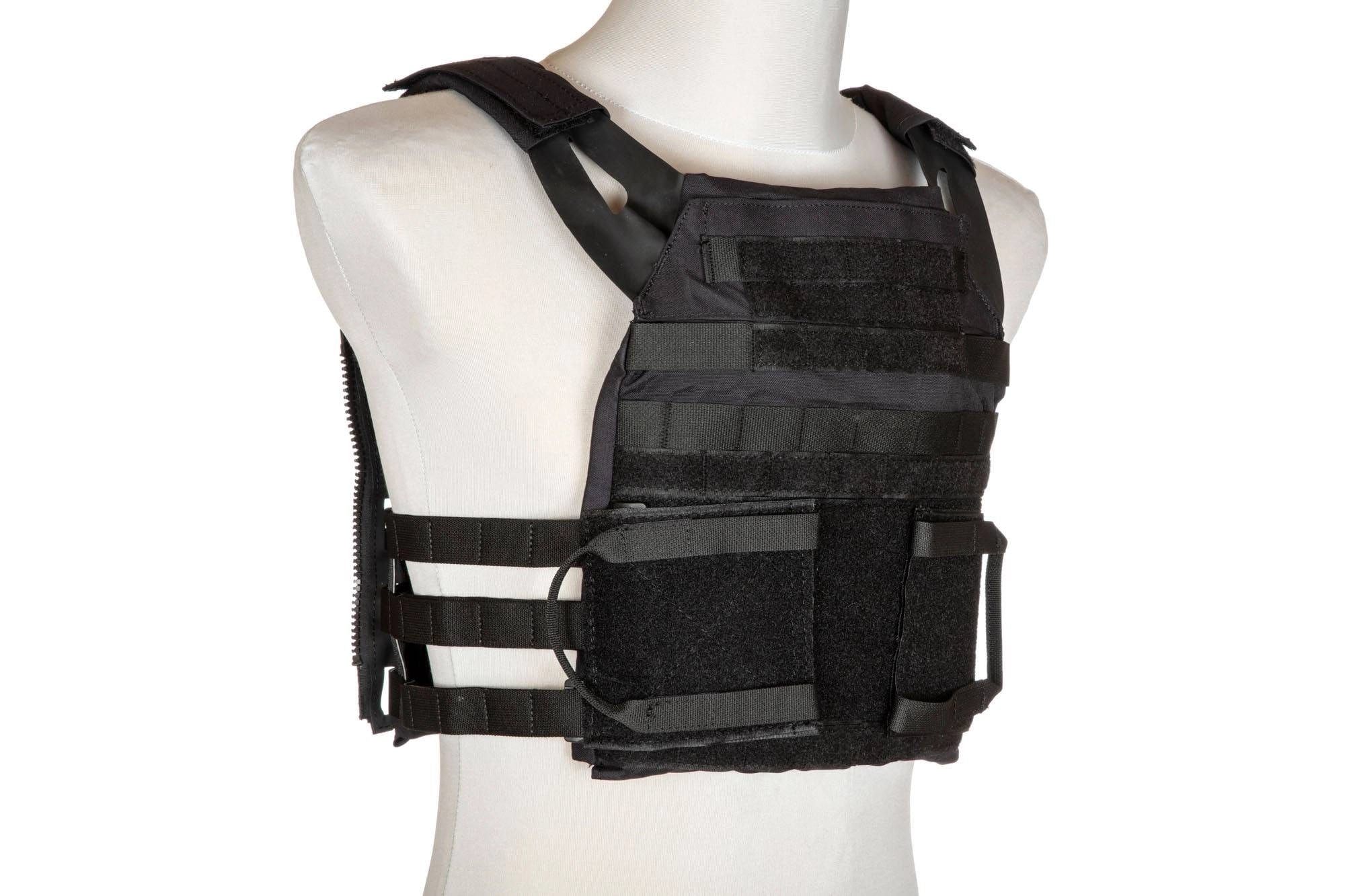 tact vest with plate carrier - black