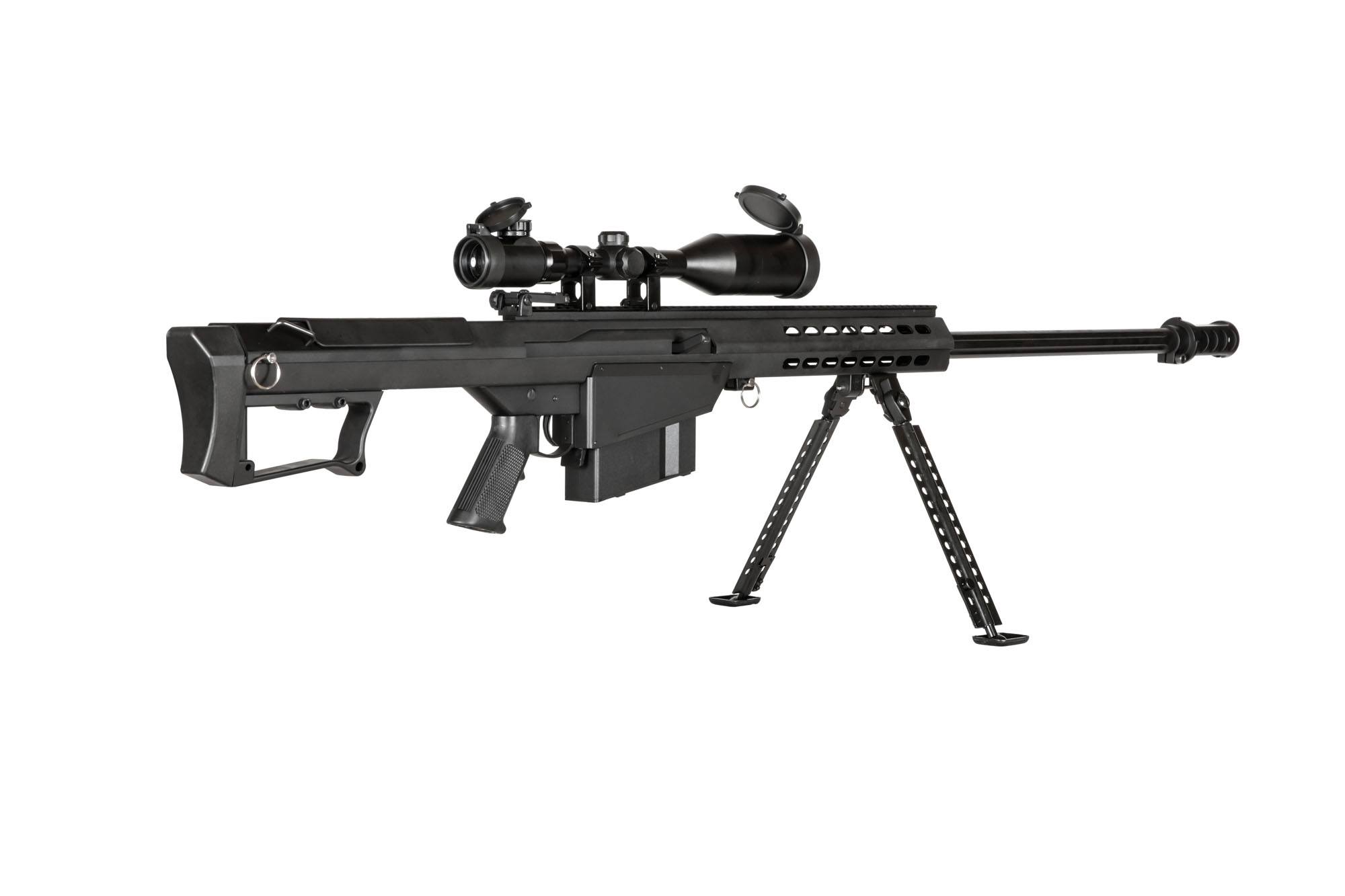 Barrett M82 sniper with bipod and scope (SW-024S) Black