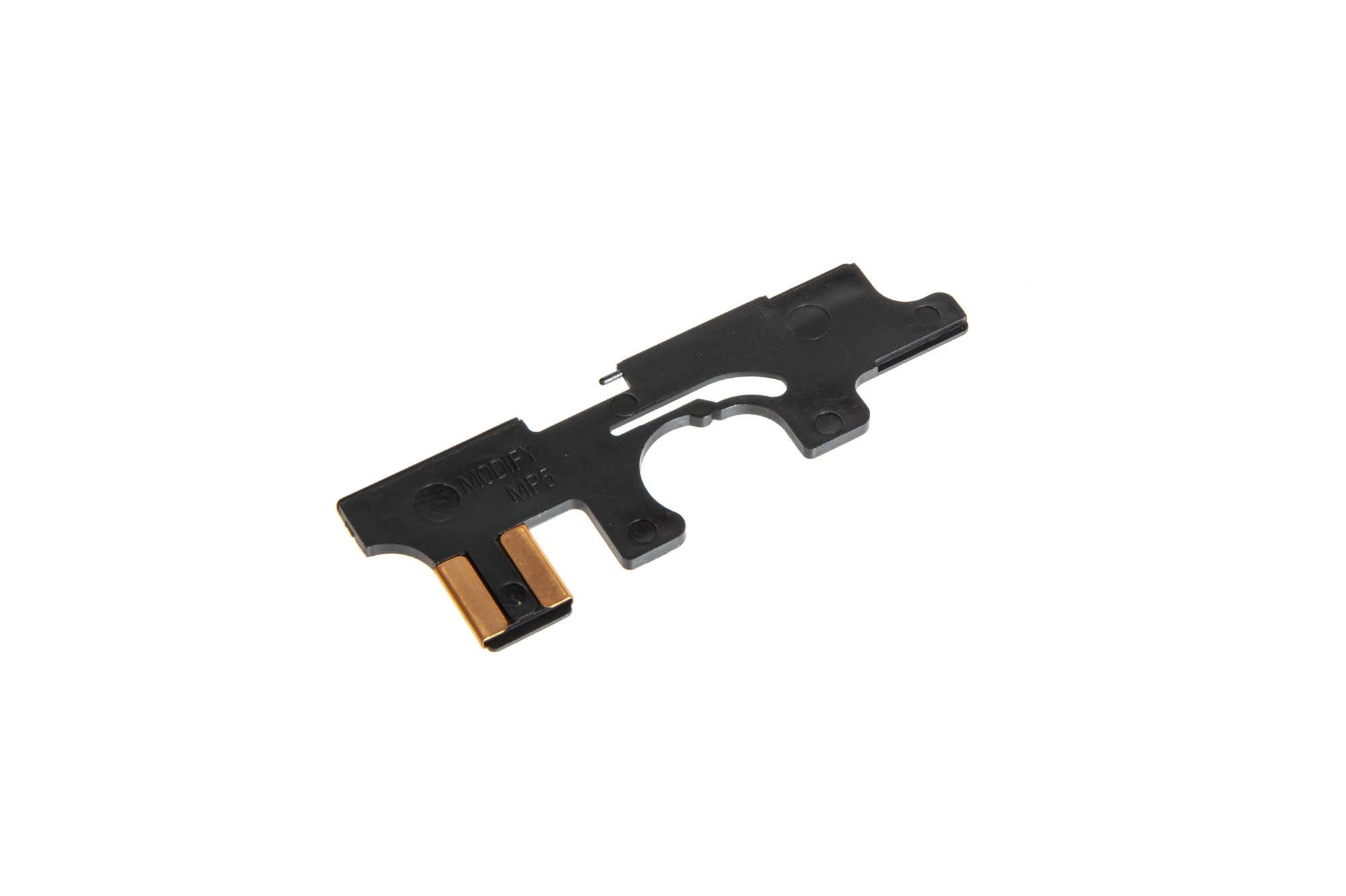 Selector plate for MP5 airsoft rifles