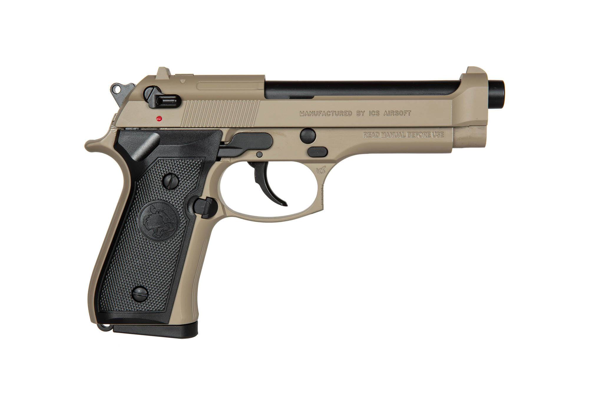 Airsoft Pistol ICS BLE-BM9 GBB - Tan