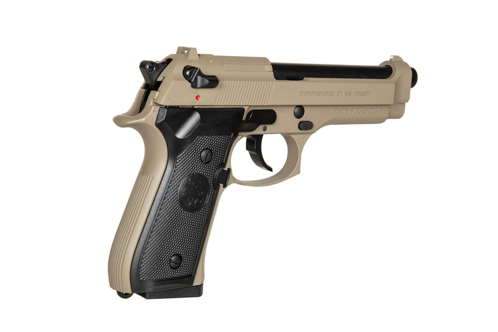 Airsoft Pistol ICS BLE-BM9 GBB - Tan