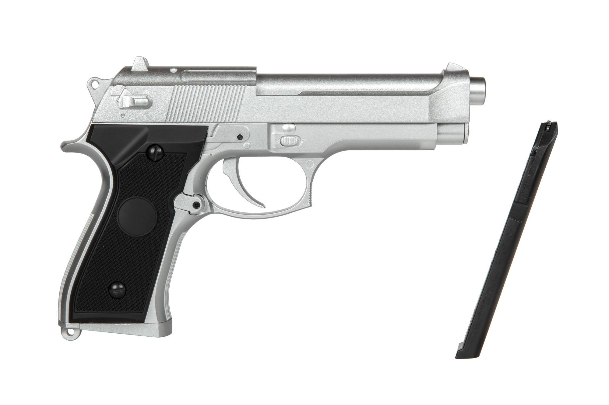 Réplique de pistolet électrique CM126 Silver (avec batterie)