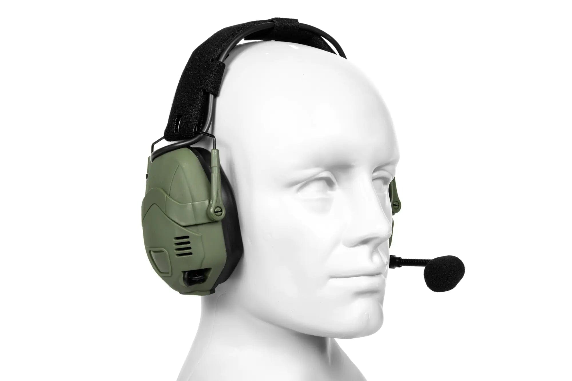 Casque Tactique Bluetooth Actif HD-16 - Olive