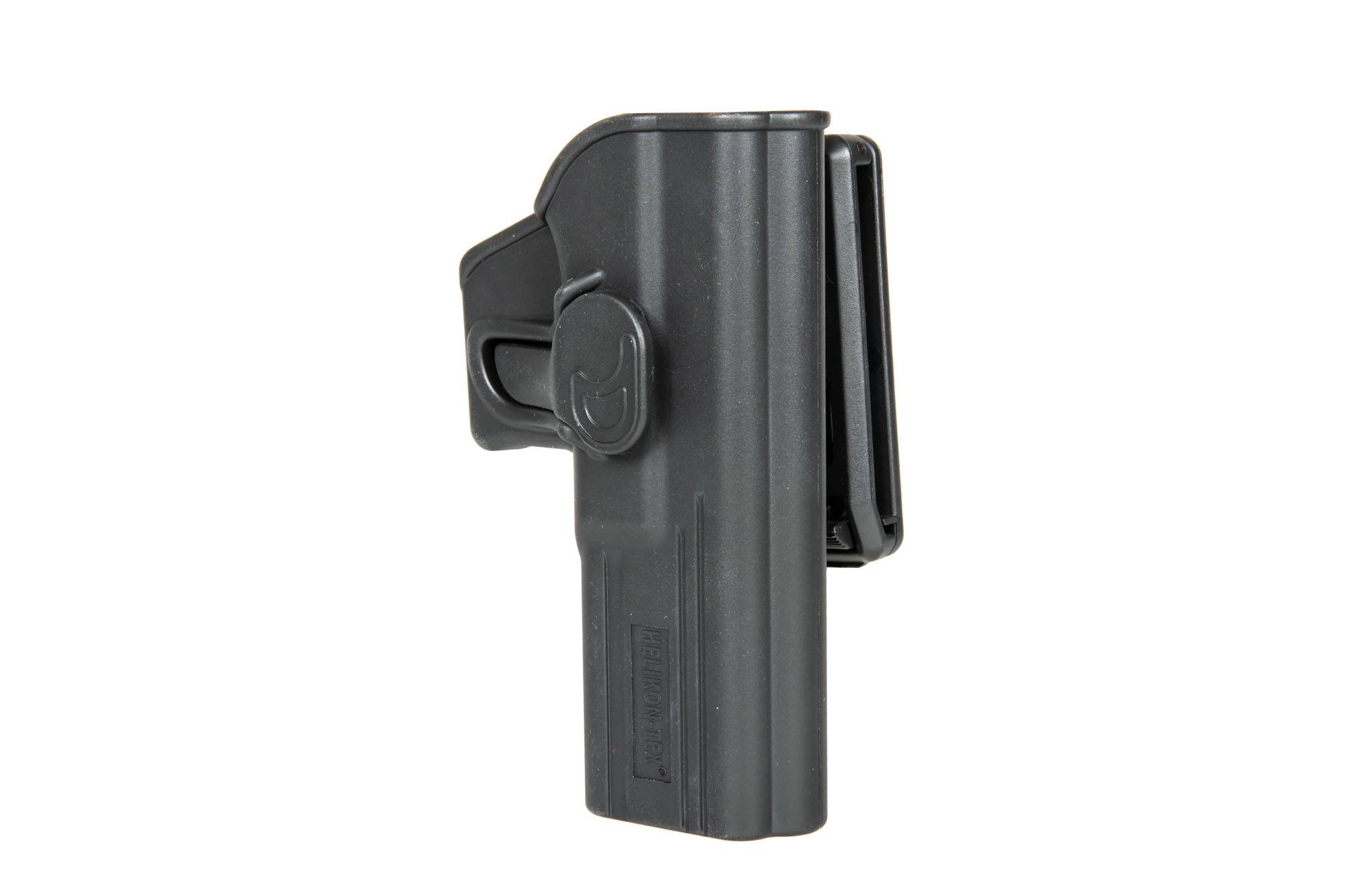 Release Button Holster with Belt Clip for Glock 17 Pistols - Black