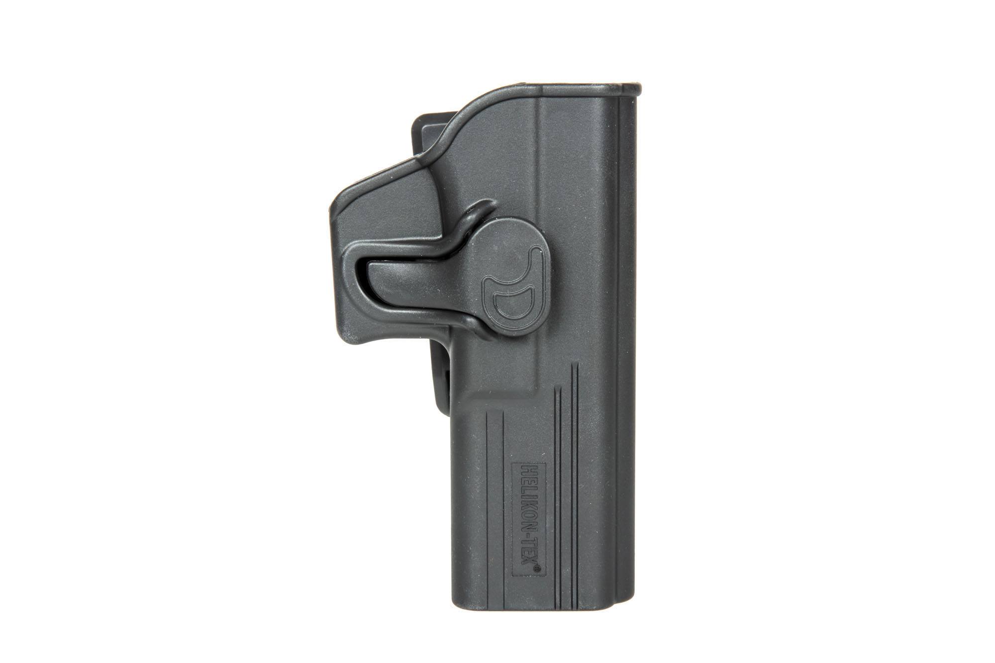 Holster met ontgrendelingsknop en riemclip voor Glock 17-pistolen - zwart