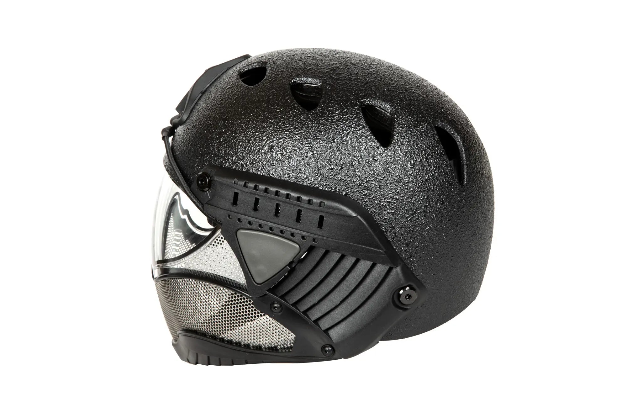 Full Face First Helm schwarz texturiert