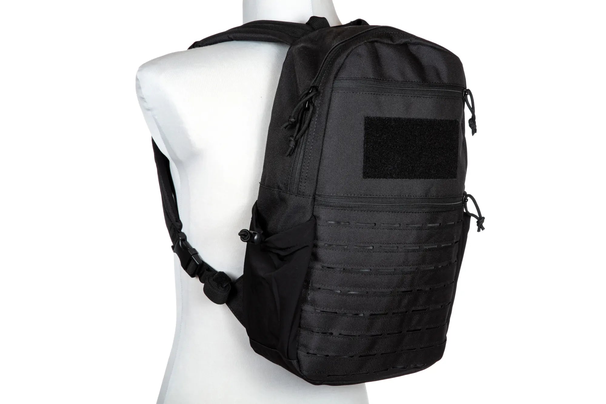 Laser cut light weight backpack - black