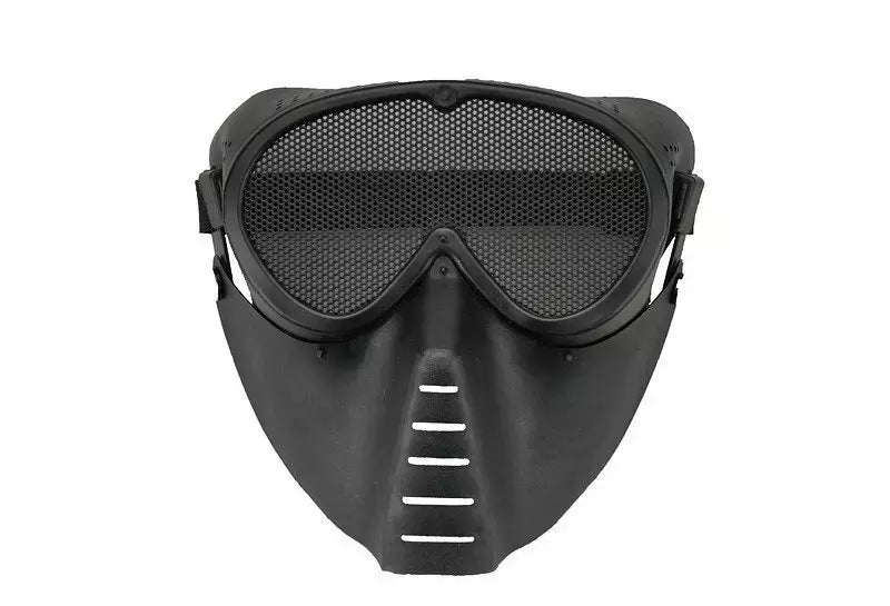Schützende Gesichtsmaske mit Augenschutz – Schwarz