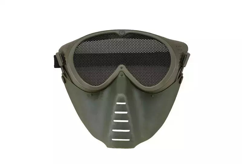 Protective Facial Mask w/eye protection - Green