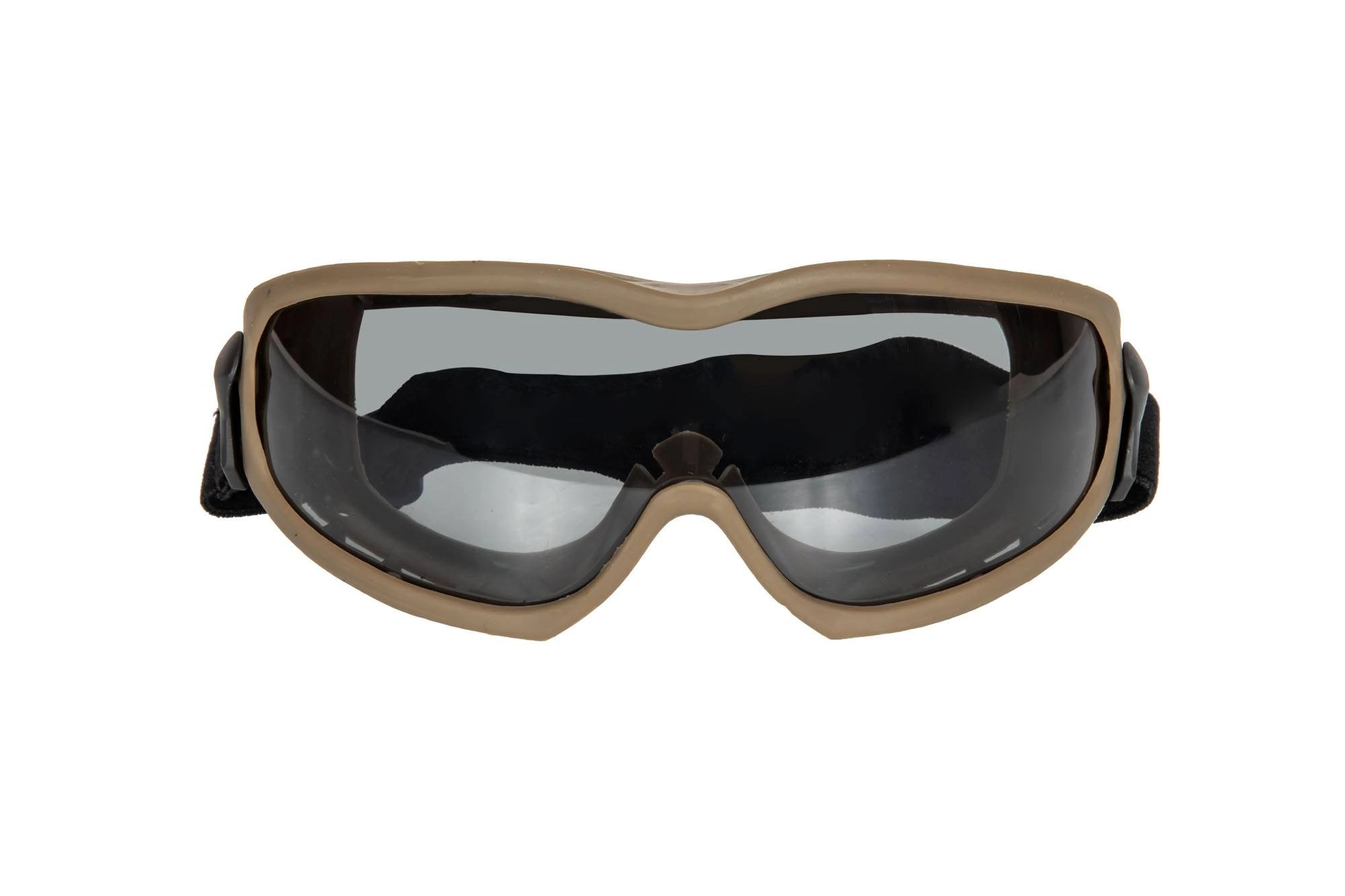 Taktische Schutzbrille mit Fächer – Braun