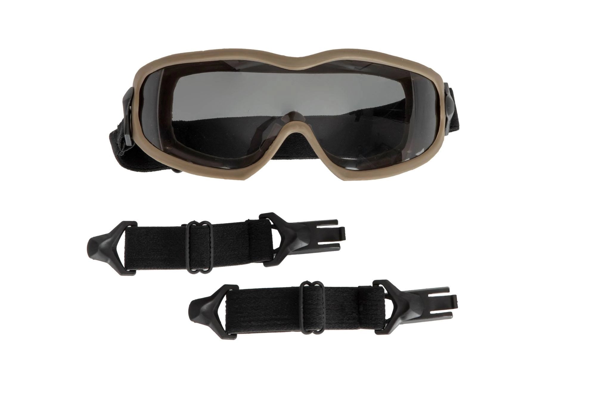 Tactical Goggles with Fan - Brown