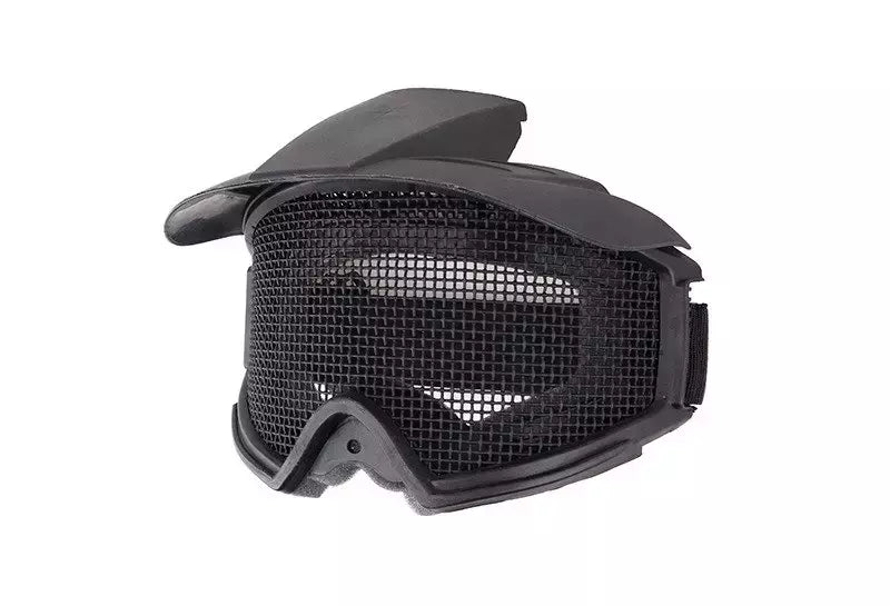 Taktische Augenmaske mit Netz - schwarz