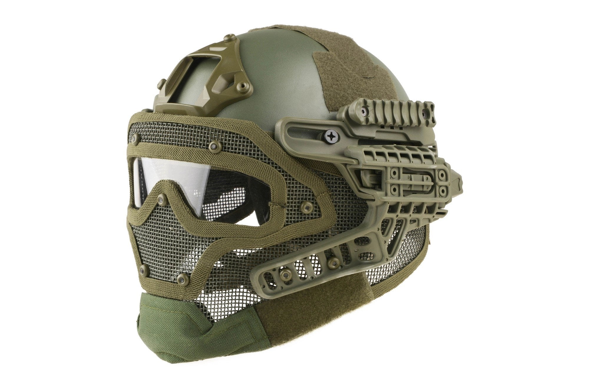 Airsoft full face protection - FAST Gunner (MH) Helmet green colour