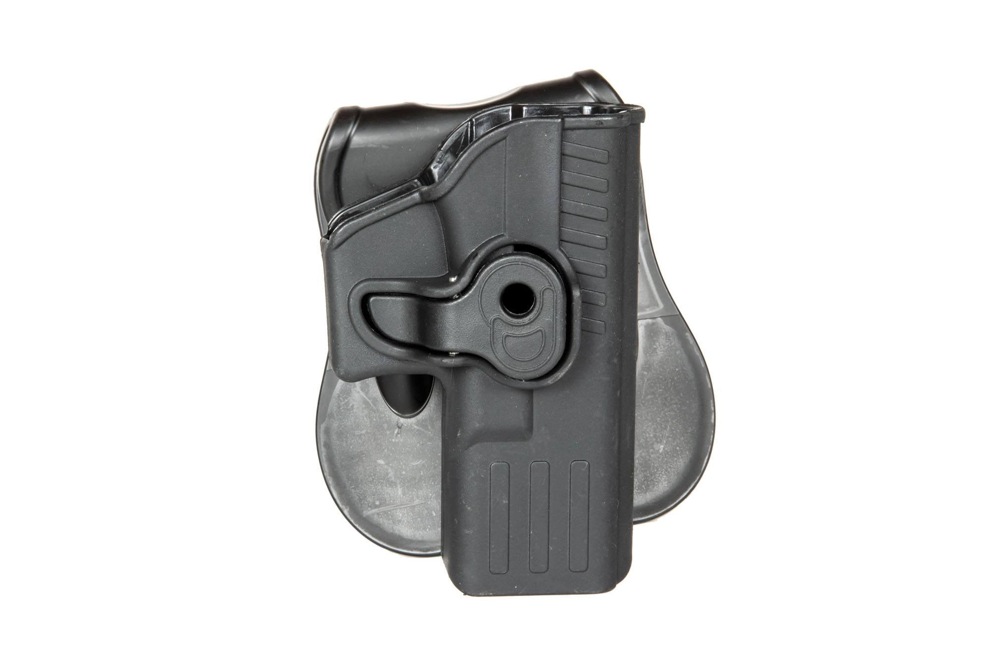 Glock Pistolenholster mit Gürtelhalterung. Schwarz