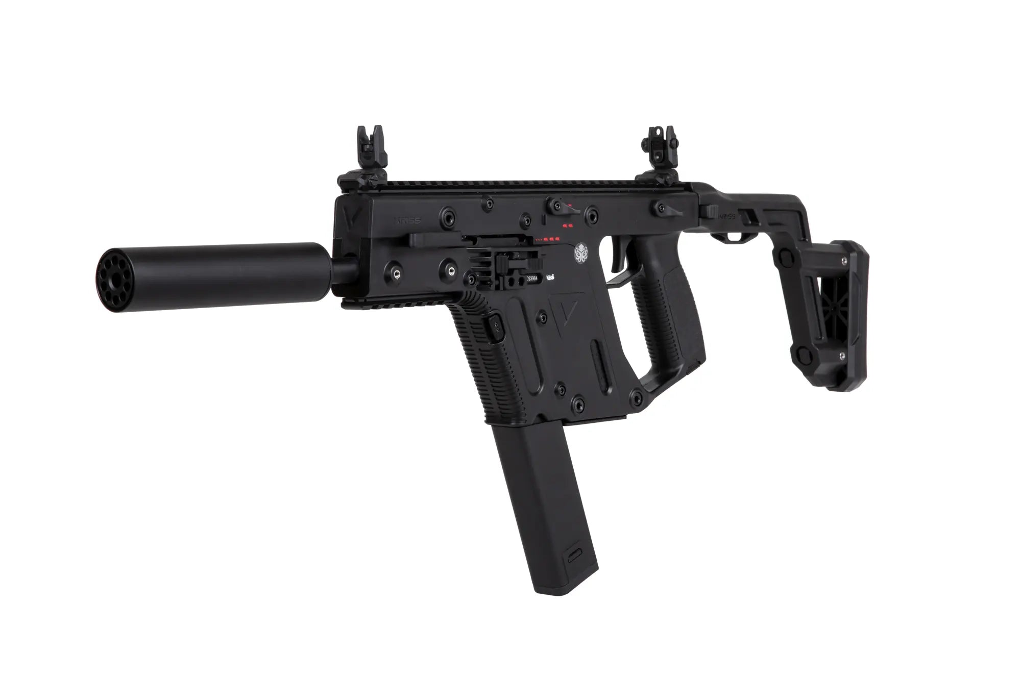 Replika pistoletu maszynowego Krytac Kriss Vector z atrapą tłumika dźwięku Czarny-2