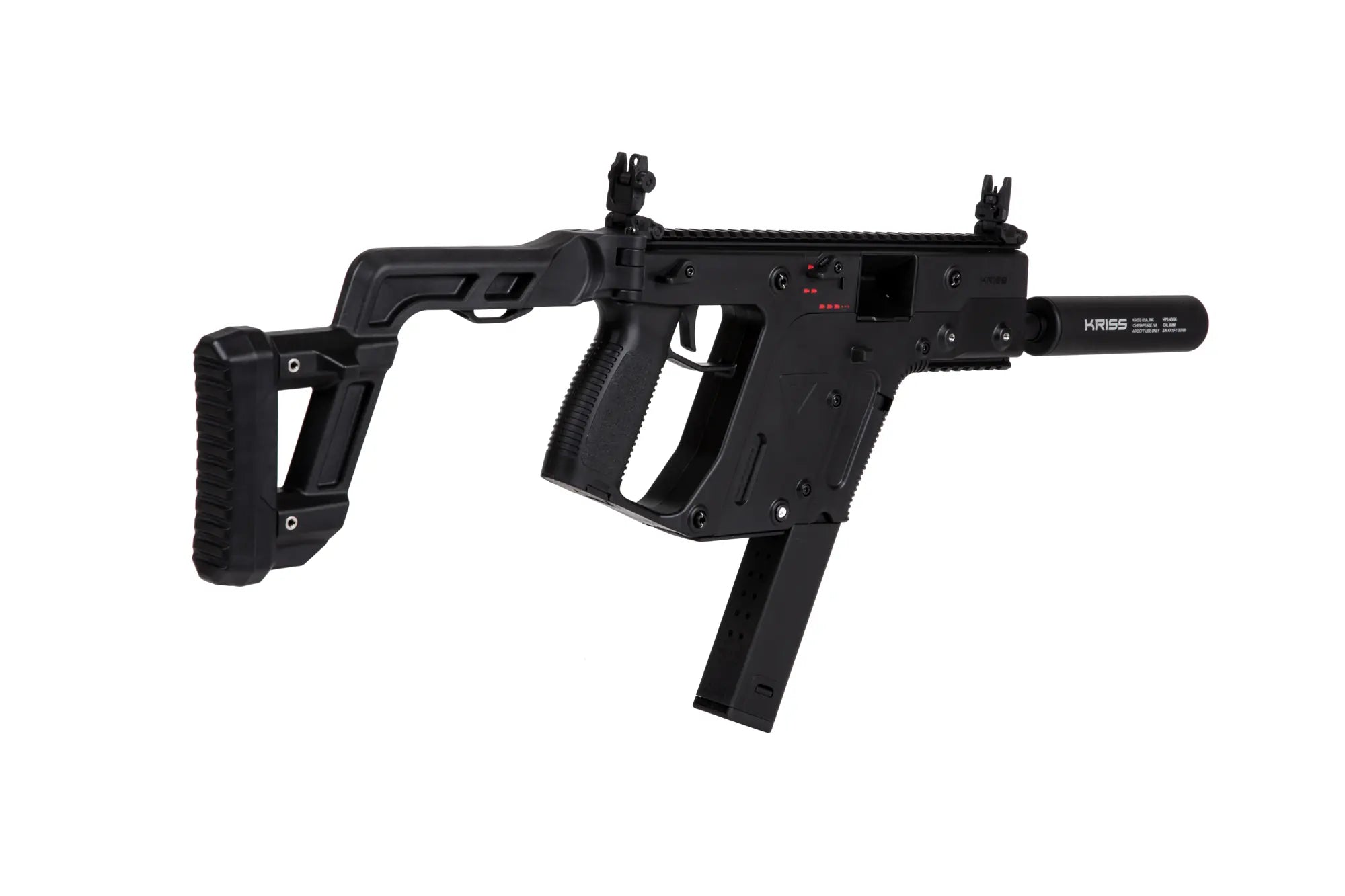 Replika pistoletu maszynowego Krytac Kriss Vector z atrapą tłumika dźwięku Czarny-5