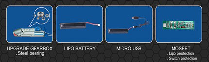 electric pistol CM122 (battery and charger)