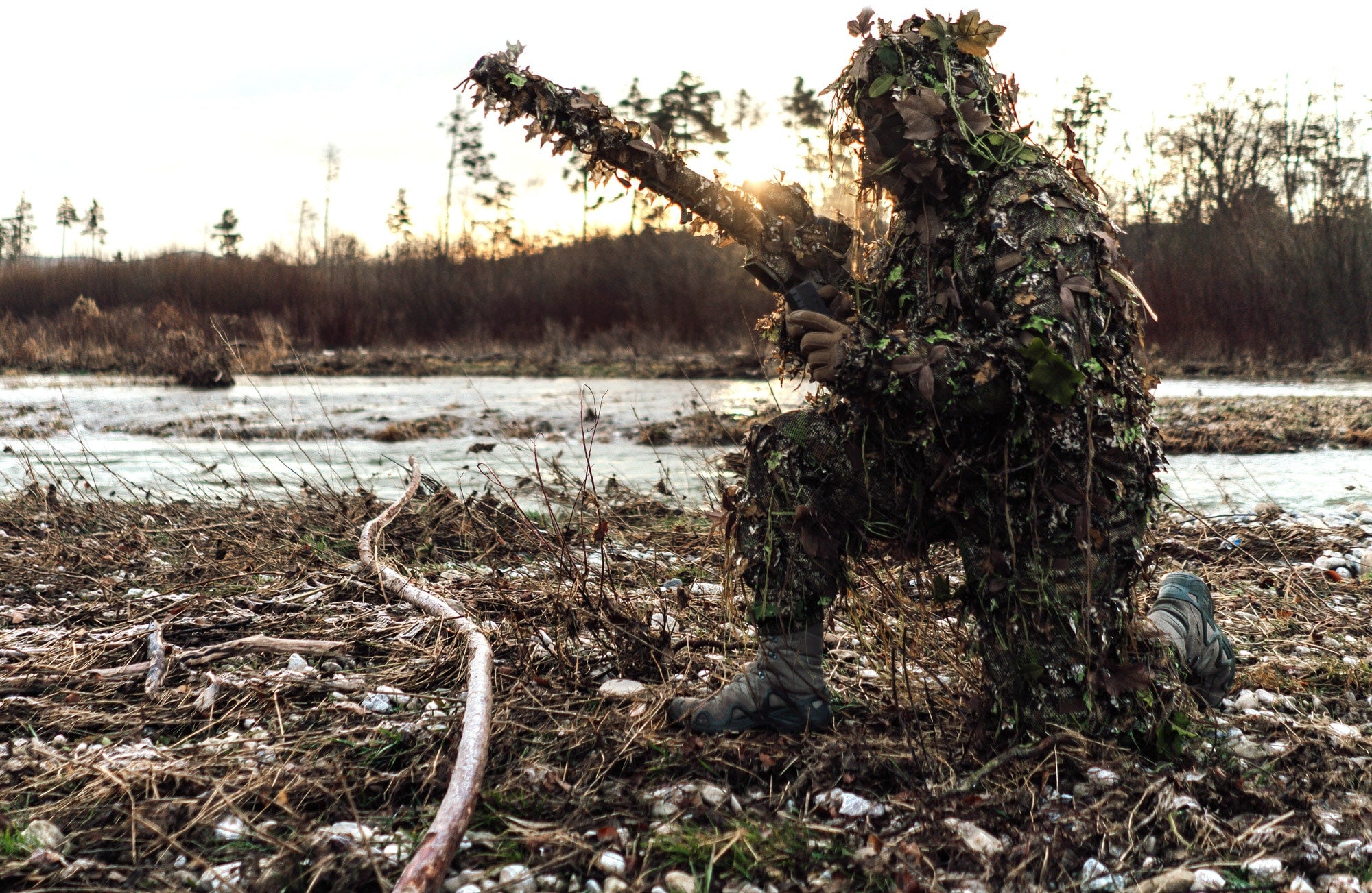 3D Ghillie Suit – Sniper Boonie - Amber-5