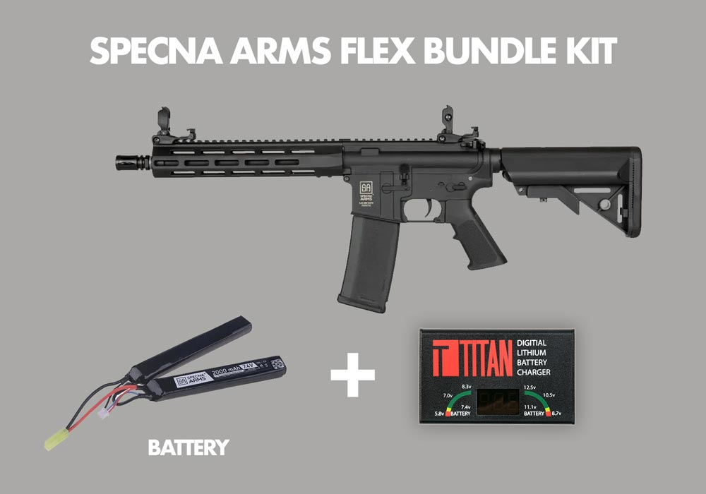 Specna Arms Starter Bundle Kit: SA-F03 FLEX battle-ready airsoft rifle